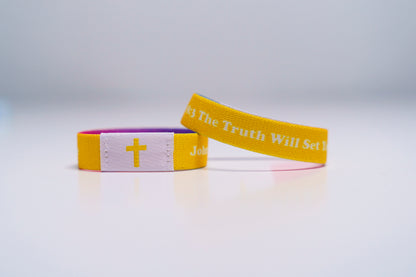 The Truth Will Set You Free - Christian Bracelet | Tap to Get Daily Verse | Elastic NFC Bracelet