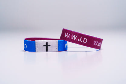 W.W.J.D - Christian Bracelet | Tap to Get Daily Verse | Elastic NFC Bracelet