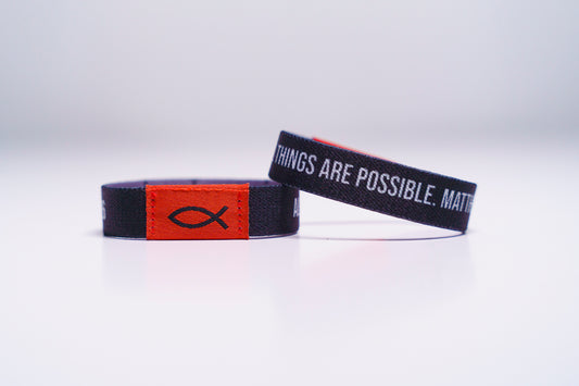 All are Possible - Christian Bracelet | Tap to Get Daily Verse | Elastic NFC Bracelet